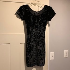 Dress The Population Black Velvet Mini Dress - Little Black Dress